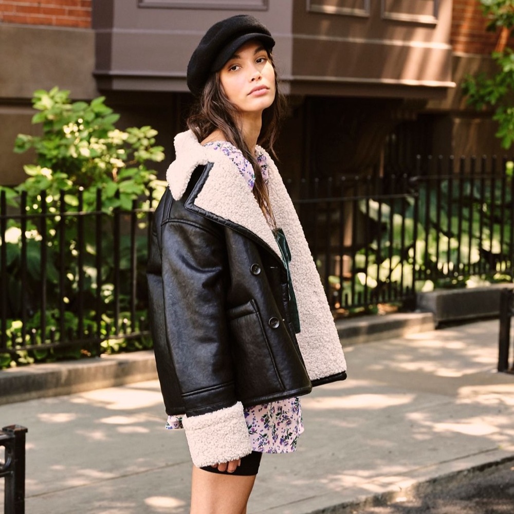 NWOT We The Free Kaja Vegan Bonded Peacoat